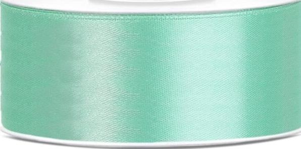 Actual product image Partydeco Satin ribbon, mint, 25mm/25m (1 pc. / 25 lm) (1x)