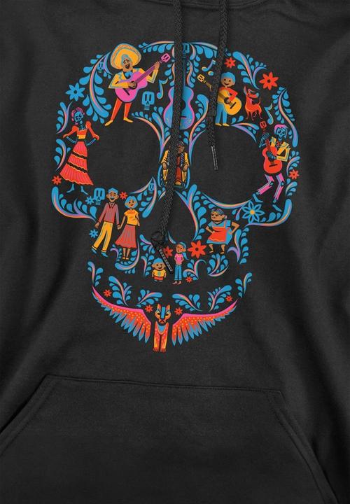 Actual product image La Maison du Coco Mens Day Of The Dead Rivera Family Skull Hoodie (XXL)