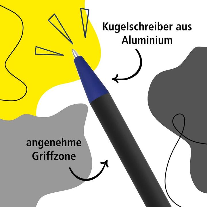 Image du produit Online SOFT METAL - Stylo à bille rétractable (Bleu, Noir, 1x)