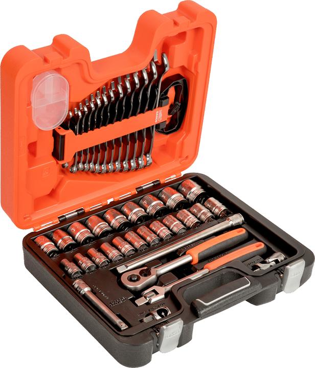 Produktbild Bahco 1/2"-Steckschlüssel-Satz, metrisch, Sechskant, inklusive Ring-Maulschlüssel-Satz - 40-teilig (1/2")