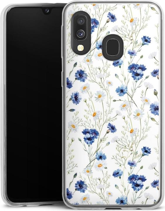 DeinDesign Slim Case fr Samsung Galaxy A40 Silikon Hlle Ultra Dnn  Handyhlle Blume Blumen Muster