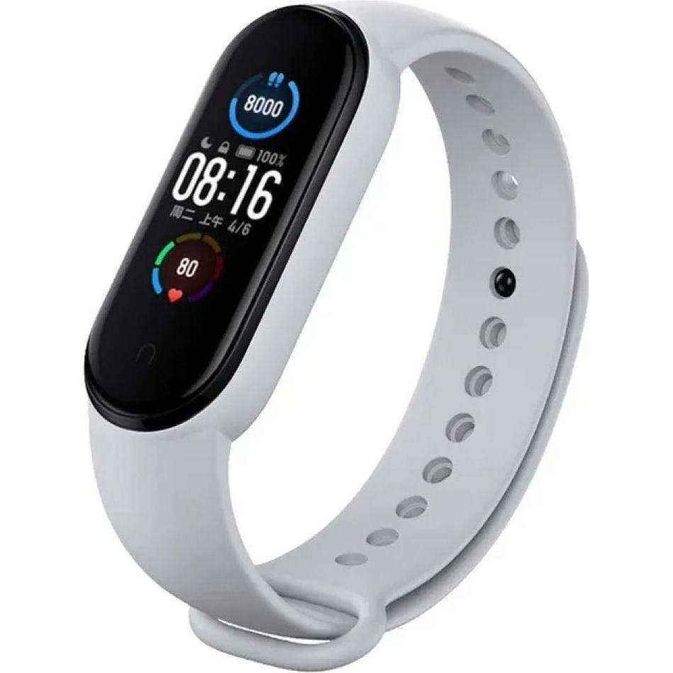 Screenguard Xiaomi Mi Smart Band 6 Silicone Strap Ersatzarmband (Silikon, Xiaomi Mi Band 6), Uhrenarmband, Grau