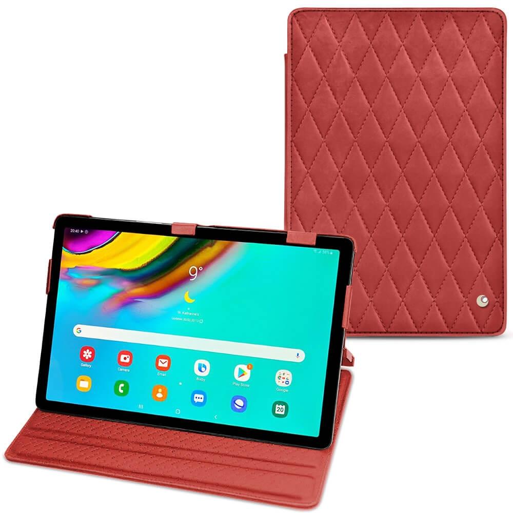 Noreve Lederschutzhülle horizontal (Galaxy Tab S5e), Tablet Hülle, Rot