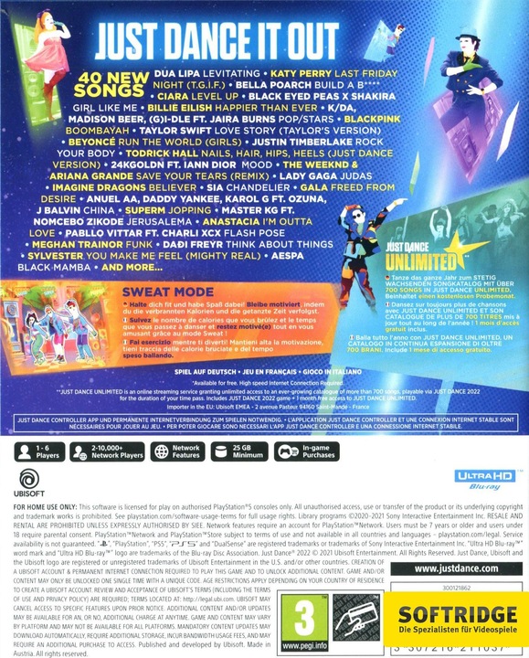 Produktbild Ubisoft Just Dance 2022 (PS5, Multilingual)