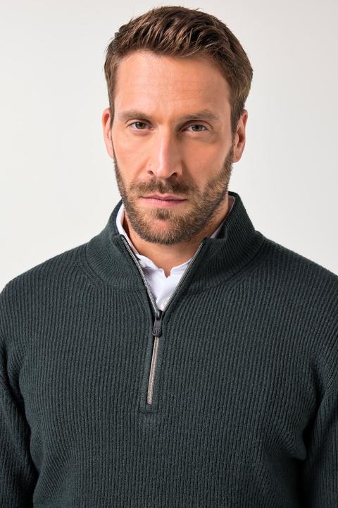Produktbild JP1880 Strick-Troyer, Rippstrick, Zippkragen, bis 7 XL (XXL)