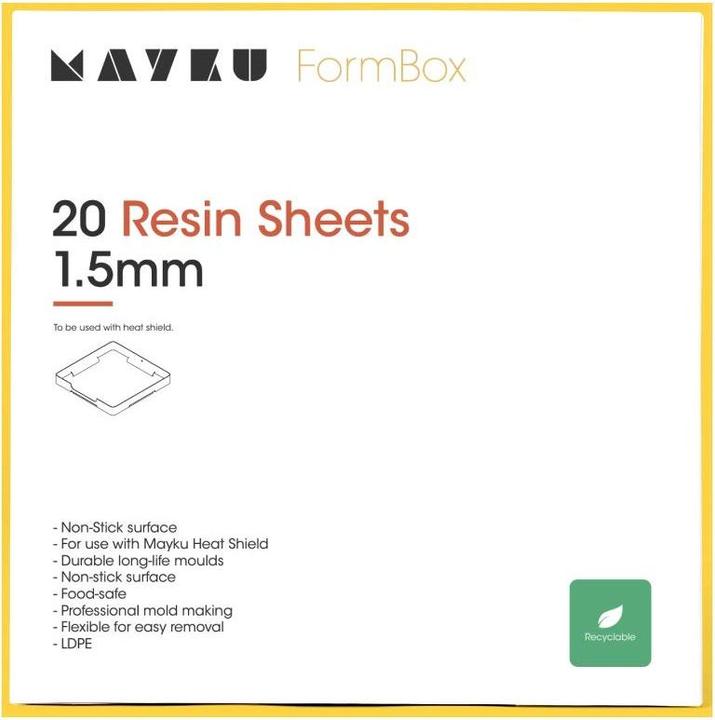 Immagine prodotto Mayku Fogli LDPE natura 1,5 mm 20 pezzi. (Accessori)