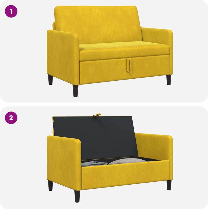 Produktbild vidaXL Sofa mit Stauraum (2-Sitzer)
