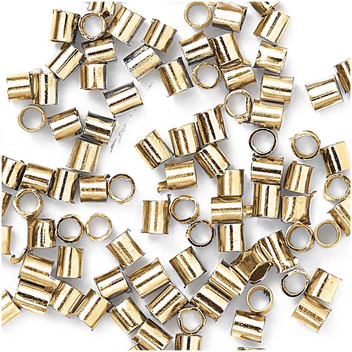 Rico Röhrchen zum Quetschen, gold 1.2 mm, 200 Stk.
