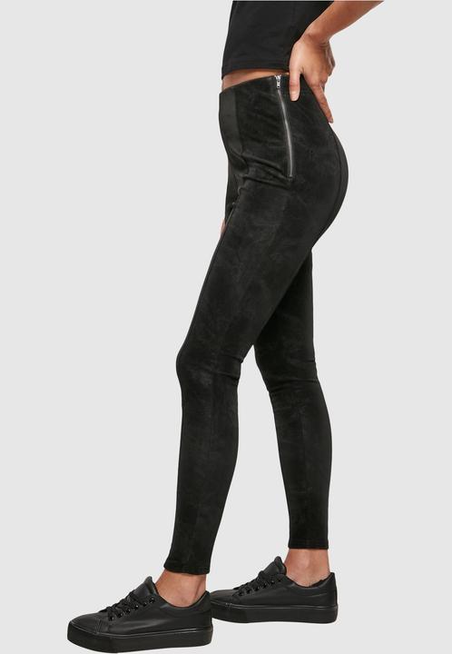 Actual product image Urban Classics Ladies Washed Synthetic Leather Pants (4XL)