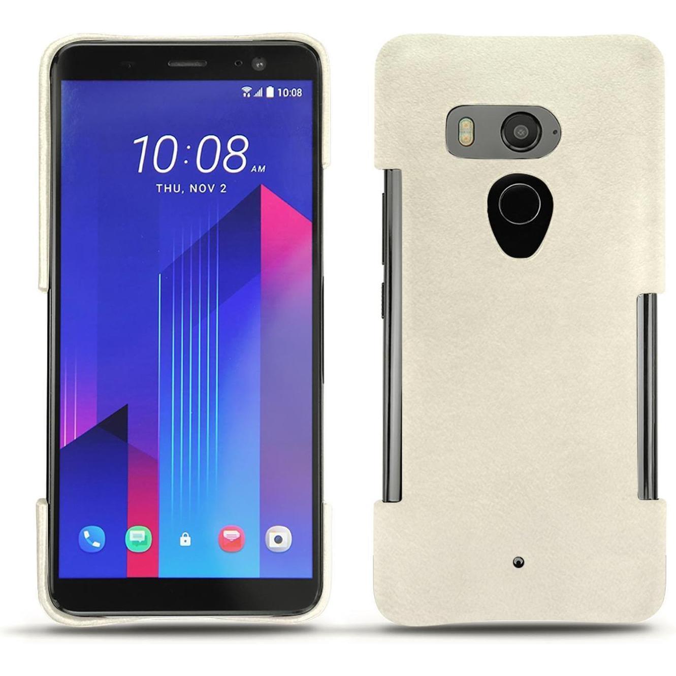Noreve Lederschutzhülle (HTC U11+), Smartphone Hülle, Weiss