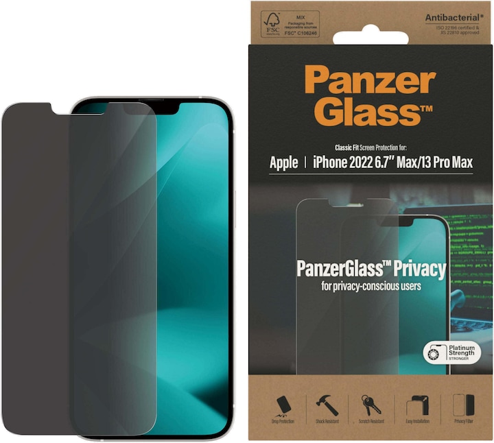 Actual product image PanzerGlass Screen Protector (1 Piece, Apple iPhone 13 Pro Max, Apple iPhone 14 Plus)