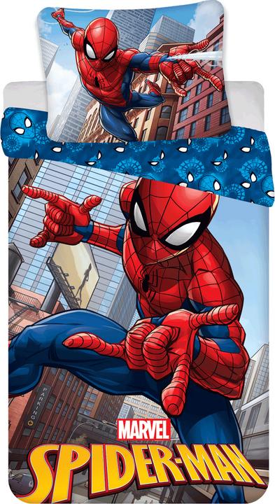 Actual product image Tinisu Spiderman Marvel Bettwäsche - 140x200 cm weiche Baumwolle Kissen und Decke