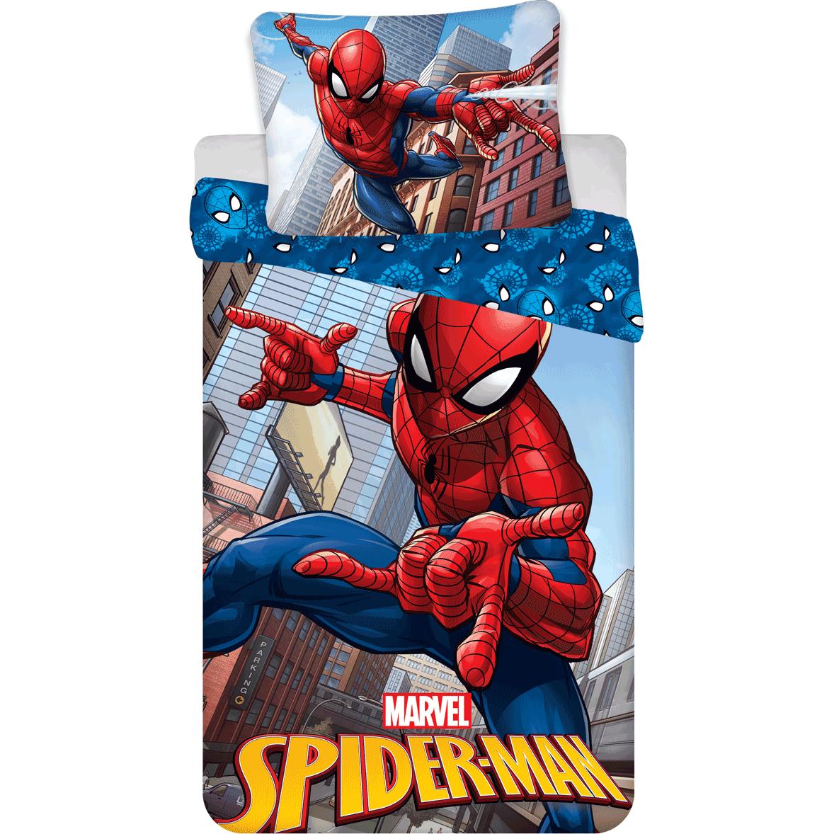 Tinisu, Kinderbettwäsche, Spiderman Marvel Bettwäsche - 140x200 cm weiche Baumwolle Kissen und Decke