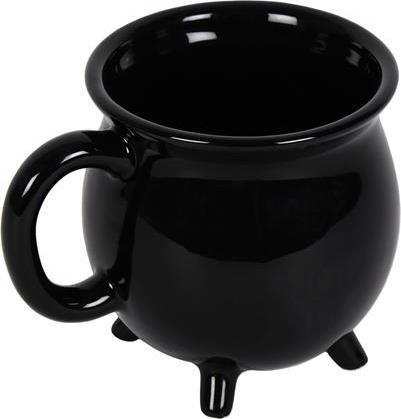 Actual product image Green Tree Plain Black Cauldron Mug
