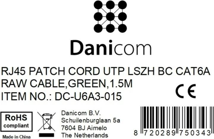 Produktbild Dsit CAT6a Netzwerkkabel 100% Kupfer (CAT6a, 1.50 m)