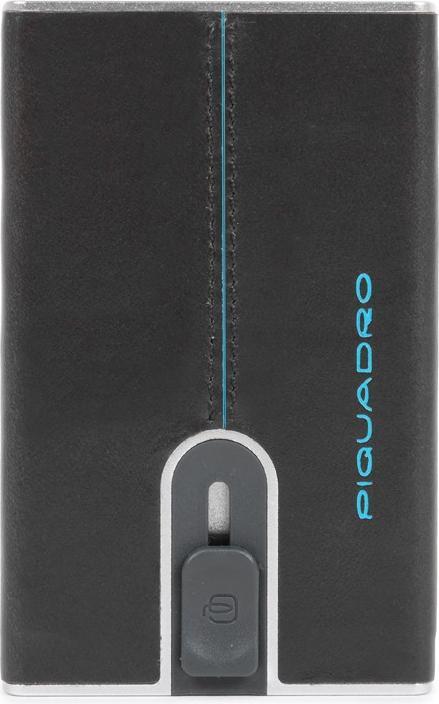 Actual product image Piquadro Blue Square, Leather Wallet, Square Sliding System with Money Cli