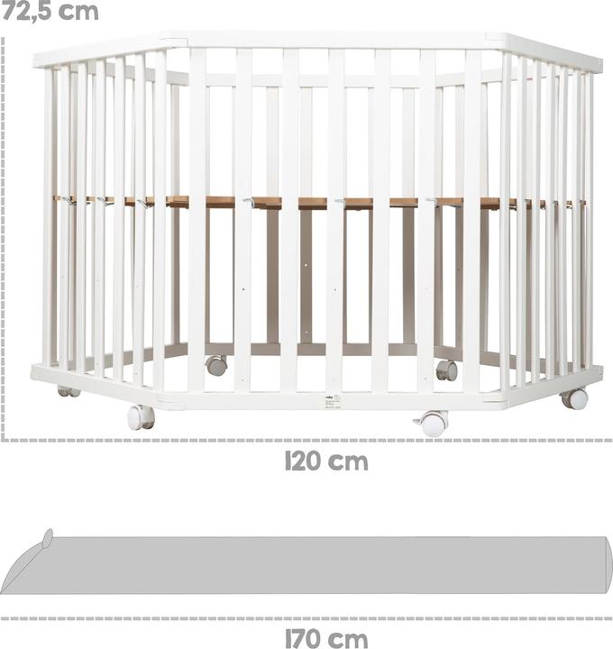 Image du produit Roba Parc hexagonal (119 cm, 103 cm, Panneau de bois MDF)