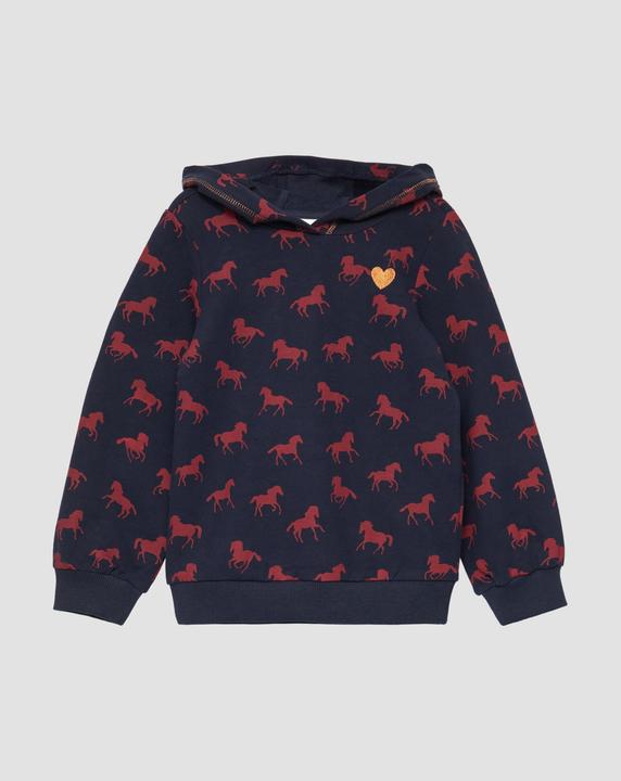 Produktbild s.Oliver Sweatshirt Kapuzen-Sweatshirt mit All-over-Print (116, 122)
