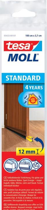 Produktbild tesa tesamoll STANDARD Türdichtschiene, selbstklebende Türdichtung für glatte Böden