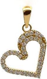 Image du produit Passion Pendentif Or 9 Carats - Zirconia - Coeur (Or 9 carats)