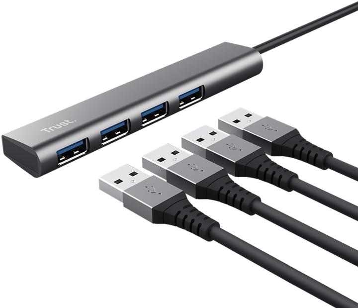 Actual product image Trust HALYX 4 PORT USB 3.2 GEN1 HUB (USB-C, 4 Ports)