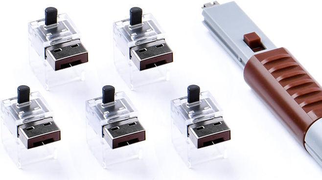 Image du produit Smart Keeper 5 x verrous de câble LAN avec 1 clé de type BASIC
