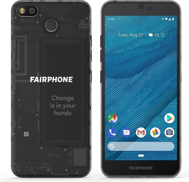 Produktbild Fairphone 3 (64 GB, Dark Translucent, 5.65", Dual SIM + SD, 12 Mpx, 4G)
