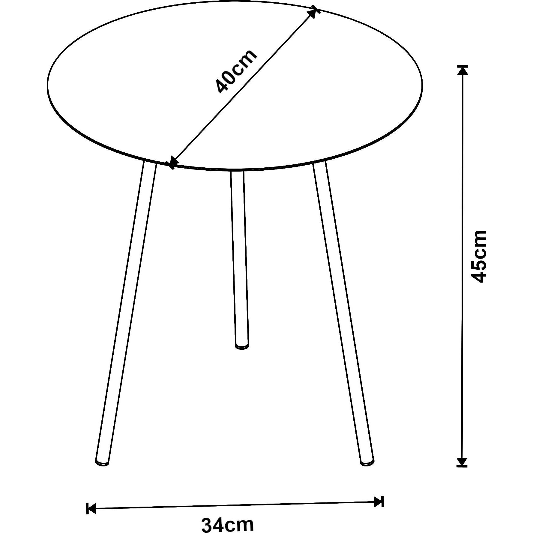 Thumbnail - En.Casa, Couchtisch + Beistelltisch, Sula (40 x 40 x 45 cm)