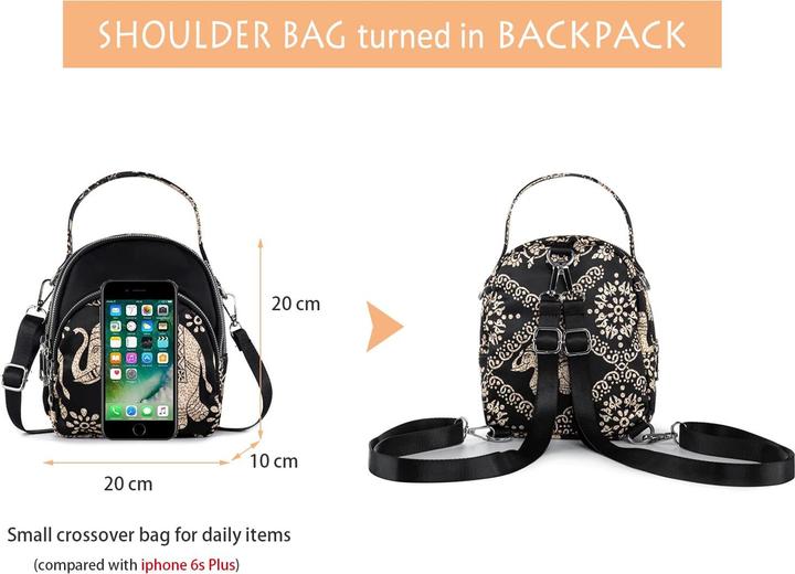 Produktbild Only-Bags.Store Kleine Umhängetasche Handtasche Umhängetasche Tragetasche Mini-Rucksack Nylontasche