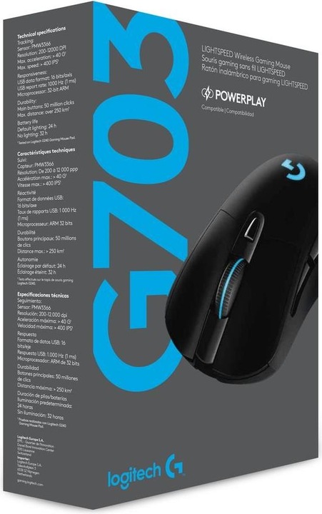 Produktbild Logitech G G703 Lightspeed (Kabelgebunden, Kabellos)