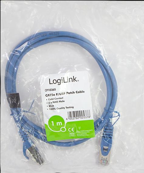 Actual product image LogiLink Network cable (F/UTP, CAT5e, 1 m)