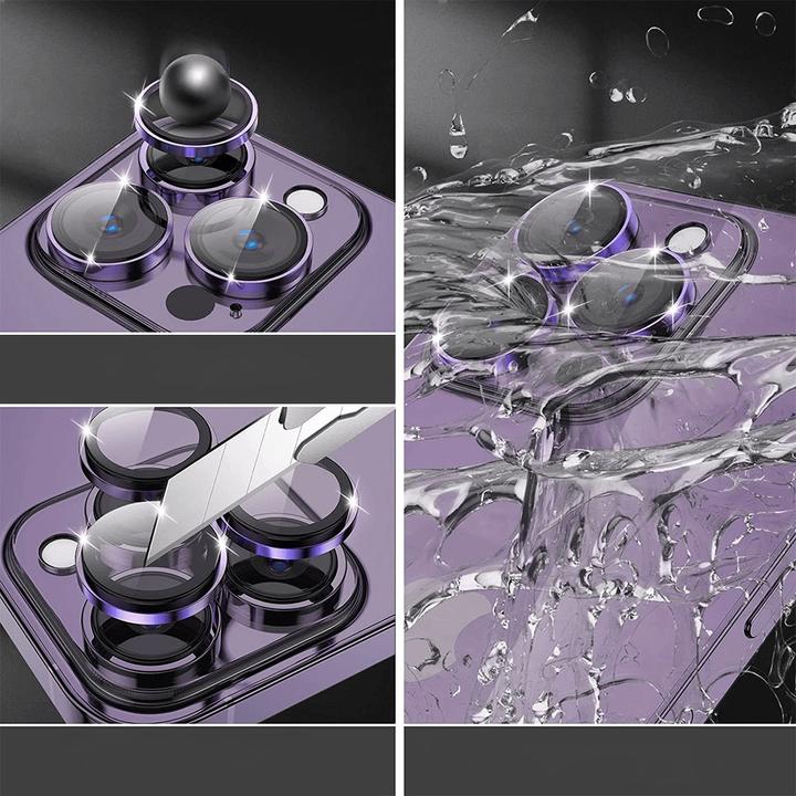 Actual product image Enkay iPhone 15 Pro / 15 Pro Max - Camera Lenses Bulletproof Glass blue (3 pcs., Apple iPhone 15 Pro, Apple iPhone 15 Pro Max)