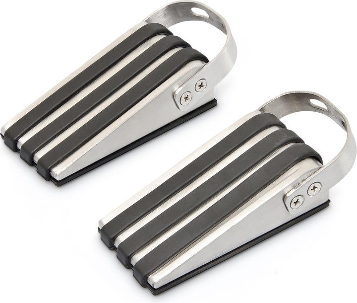 Actual product image Relaxdays Doorstop stainless steel (2 Piece, 5 x 12.5 x 4 cm)