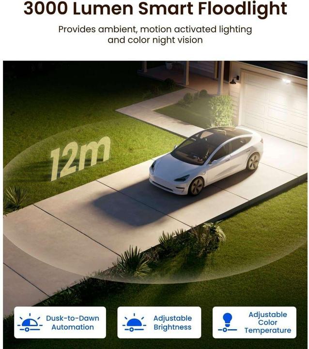 Actual product image Reolink Floodlight F850W 360° 4K WiFi Kamera (1920 x 1080 Pixels, 3840 x 2160 pixels)