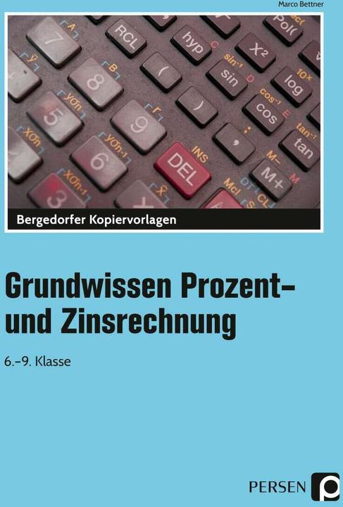 Produktbild Grundwissen Prozent- und Zinsrechnung (Deutsch, Marco Bettner, 2018)
