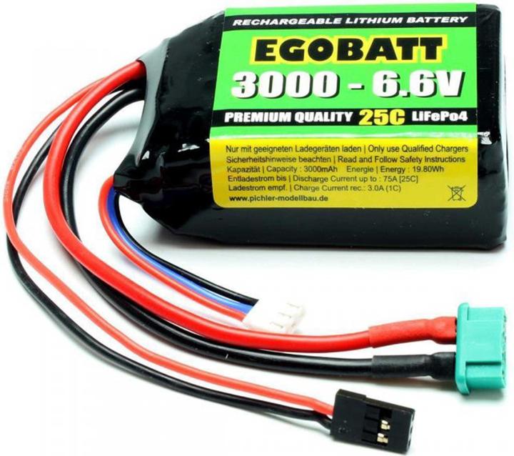 Actual product image Pichler Model making battery pack (LiIon) LiFe battery EGOBATT 3000 6.6V (25C) (6.60 V, 3000 mAh)