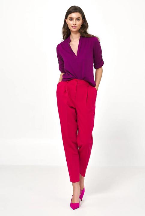 Immagine prodotto Nife Blusa in viscosa con maniche arrotolate donna (34)