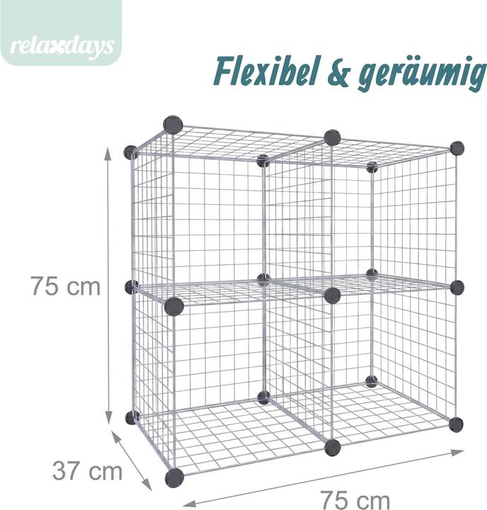 Image du produit Relaxdays étagère modulable (75 x 37 x 75 cm)