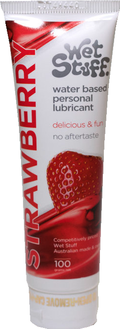 Actual product image Wet Stuff Strawberry" 100g fruity lube with strawberry flavour (100 ml)