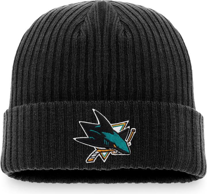 Actual product image Fanatics Beanie Core Cuff San Jose Sharks