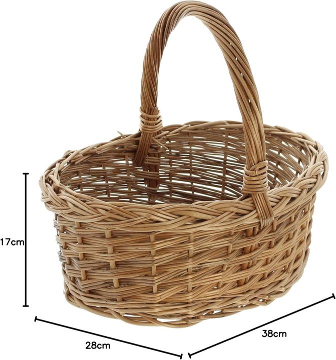 Actual product image Frank Flechtwaren Bügelkorb mit Zopfmuster