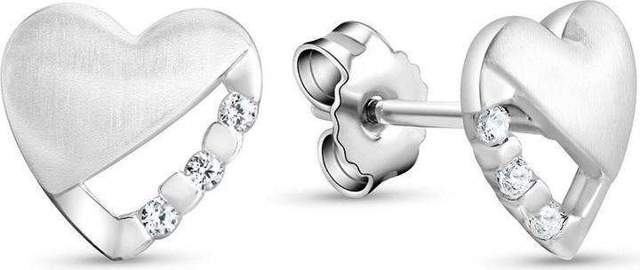 Immagine prodotto Passion Orecchini In Argento Rodato - Cuore - Zirconi (Argento)
