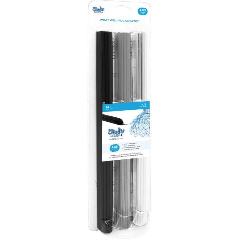 3Doodler FILAMENT 250 PCS ABS 3 COLORS AB-MONO-250 Schwarz Silber Weiss 2 g (ABS, 3 mm, 2 g, Schwarz, Silber, Weiss), 3D...