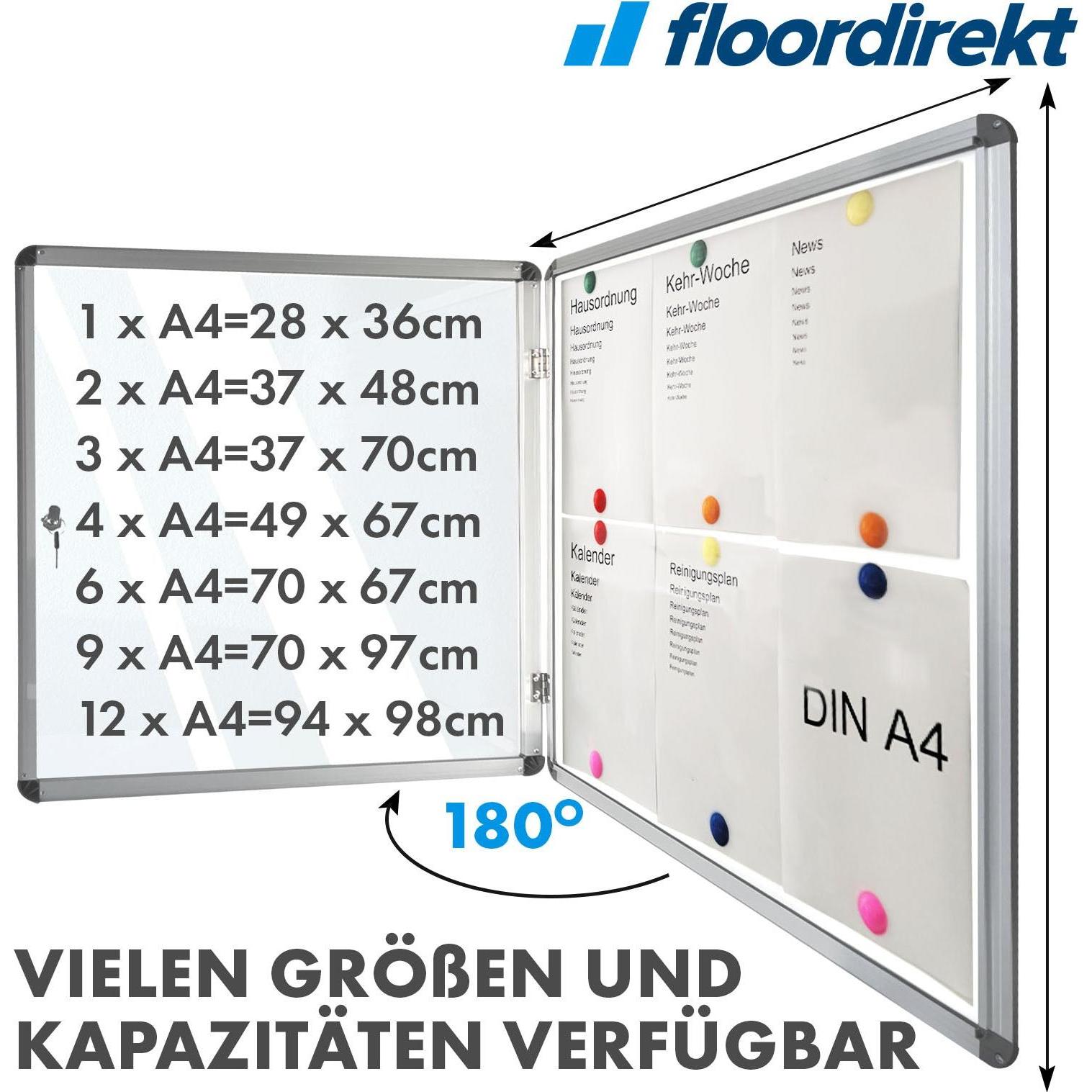 Thumbnail - Master of Boards, Informationsschild, Schaukasten PremiumMaster of Boards, AcrylglasTür, Für 12 x A4