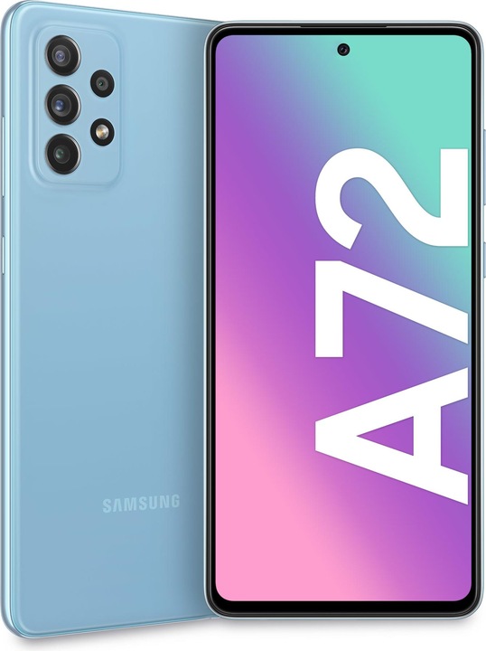 Produktbild Samsung Galaxy A72 EU (128 GB, Blue, 6.70", Hybrid Dual SIM, 64 Mpx, 4G)