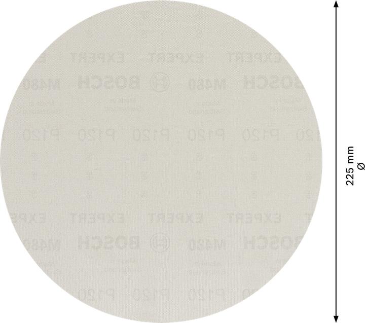 Produktbild Bosch Professional Zubehör EXPERT M480 Schleifnetz für Trockenbauschleifer, 225 mm, G 120, 25-tlg. (120)