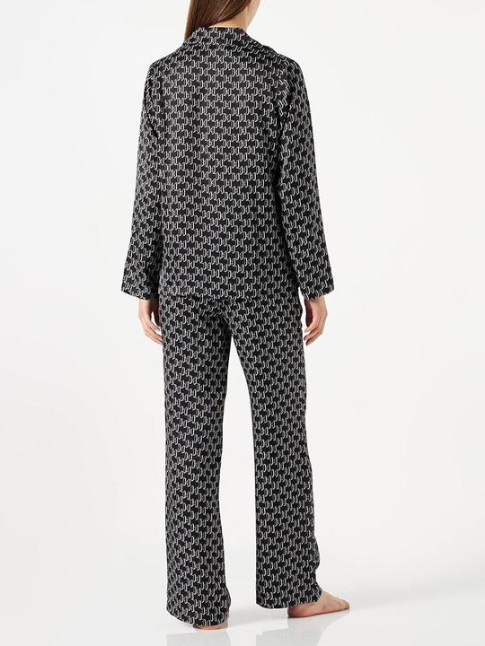Produktbild Karl Lagerfeld Monogram Pyjamaset mit Knopfverschluss und elastischem Bund (XS)