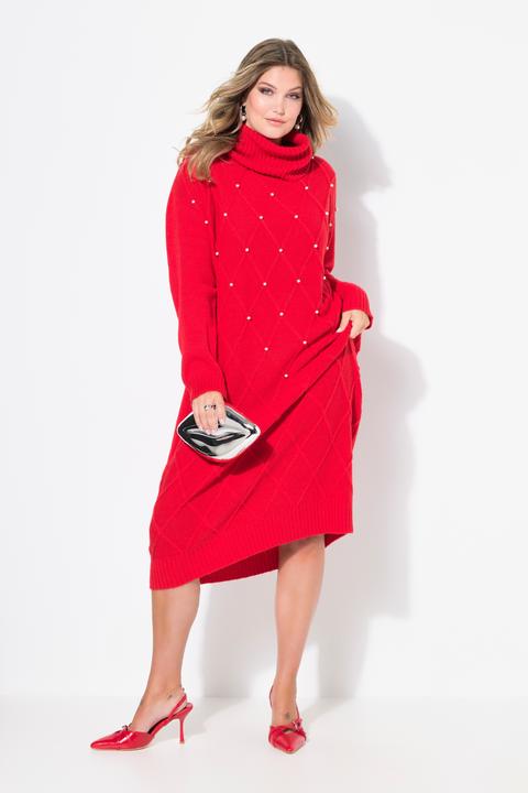 Immagine prodotto Miamoda Strickkleid, Rhombenstruktur, Zierperlen, Langarm (50, 52)