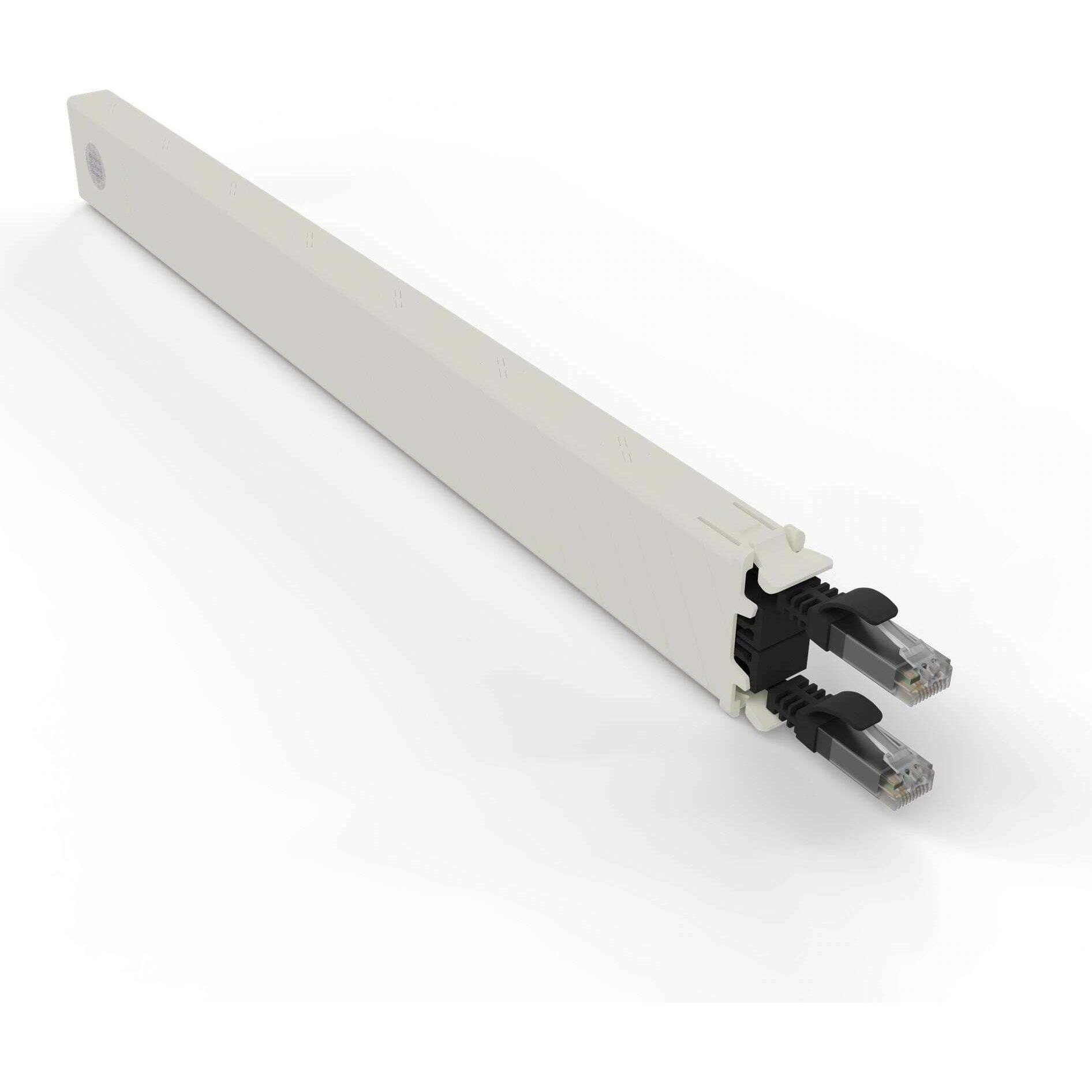 PATCHBOX one / Cassette / 8RU / Cat 6A, UTP, 0.8 m, Schwarz (UTP, CAT6a, 0.80 m), Netzwerkkabel