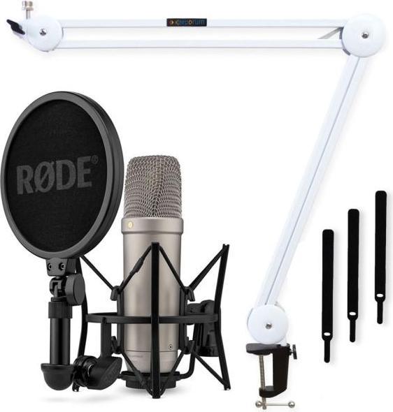 Actual product image RØDE NT1 5th Generation Microphone SV with Articulated Arm Stand White